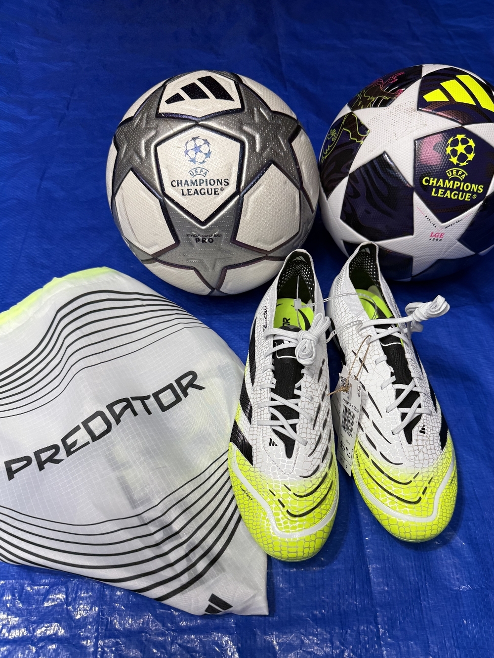 Adidas Predator Elite SZ 9 1/2 FG Soccer Cleats in White & Neon Yellow NEW